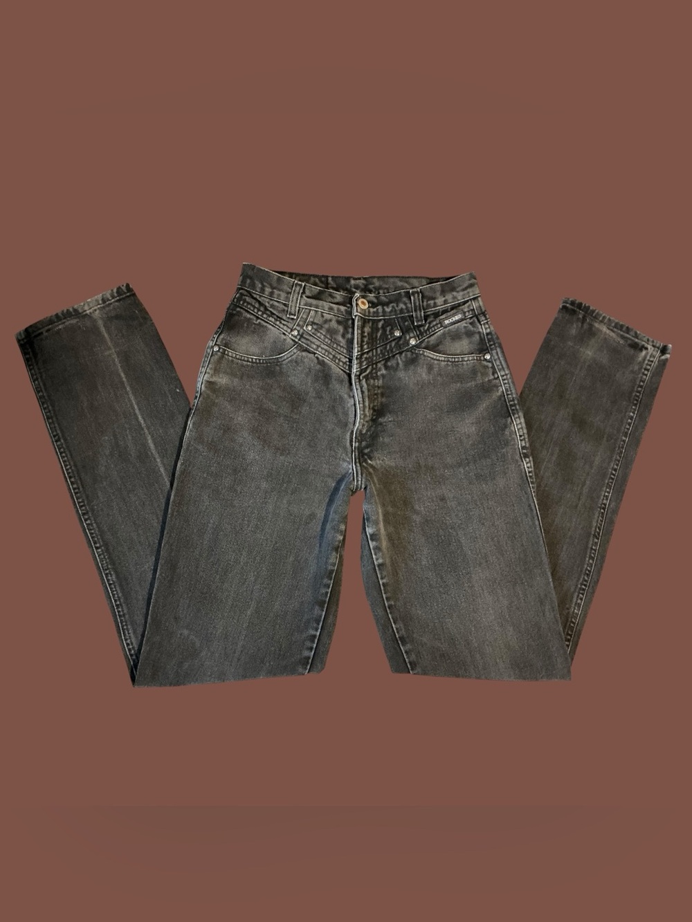 Vintage Rockies Faded Black Western Bareback Jeans